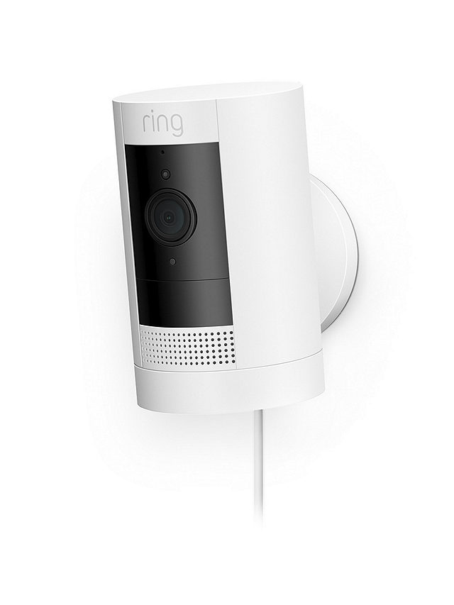 Ring Stick Up Cam Smart Security Camera with Built-in Wi-Fi, Wired, White