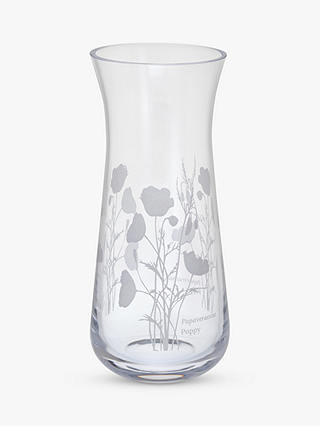 Dartington Crystal Bloom Poppy Vase, H18cm, Clear