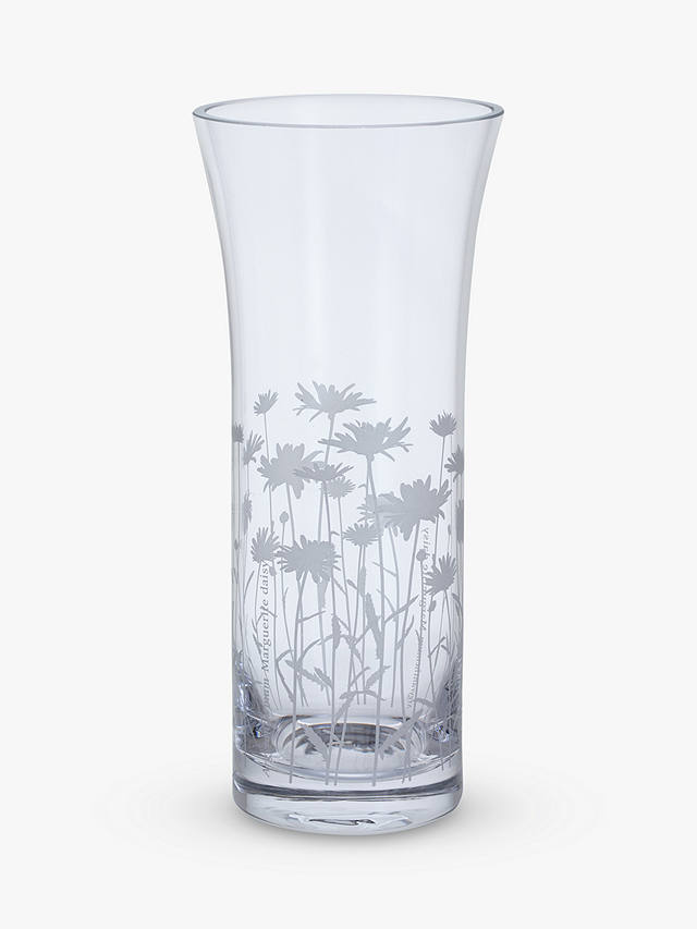 Dartington Crystal Bloom Marguerite Trumpet Vase, H25cm, Clear