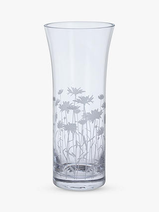 Dartington Crystal Bloom Marguerite Trumpet Vase, H25cm, Clear