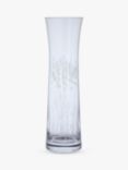 Dartington Crystal Bloom Lavender Glass Vase, H32cm, Clear