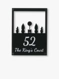 The House Nameplate Company Personalised Acrylic Topiary Trees Silhouette Door Sign, Black