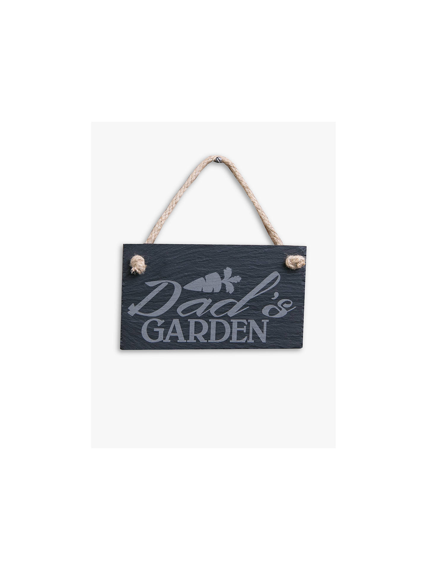 The House Nameplate Company Dad S Garden Slate Sign At John Lewis