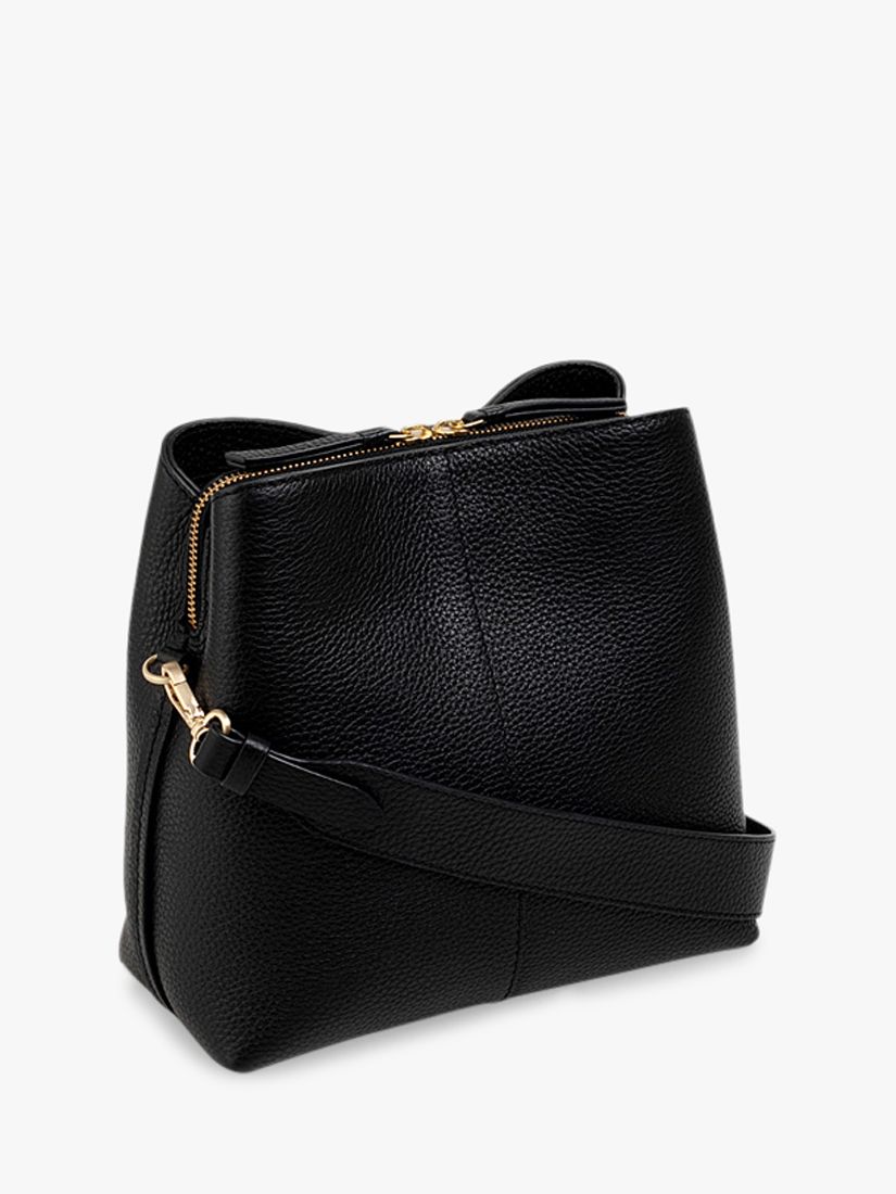 Radley Dukes Place Medium Leather Shoulder Bag, Black at John Lewis &  Partners