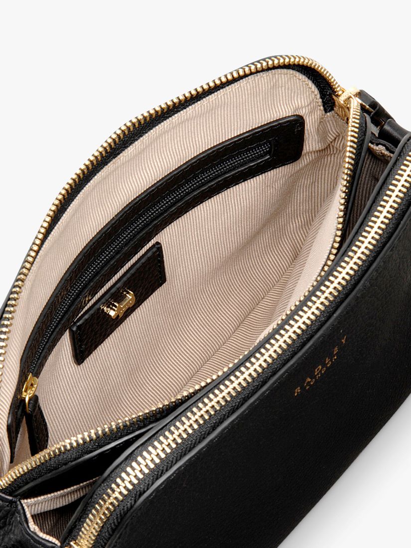 Radley Dukes Place Medium Leather Shoulder Bag, Black at John Lewis &  Partners