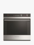 Fisher & Paykel Series 5 OB60SC7CEPX1 Built In Electric Self Cleaning Single Oven, Black/Stainless Steel