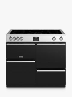 Stoves Precision Deluxe S1000Ei Electric Range Cooker with Induction Hob, A/A/A Energy Rating, Black