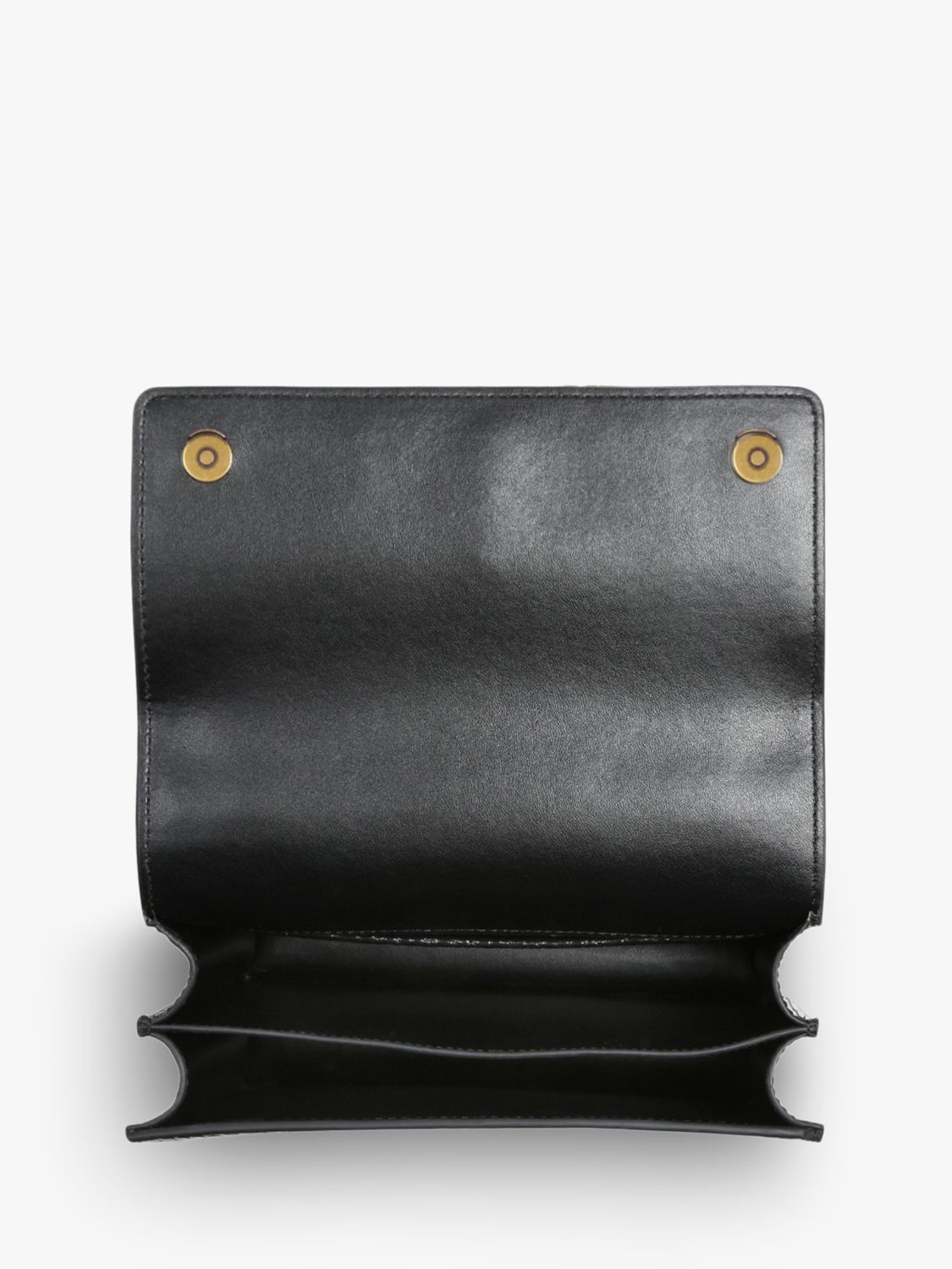 Buy Kurt Geiger London Shoreditch Leather Cross Body Bag, Black Online at johnlewis.com