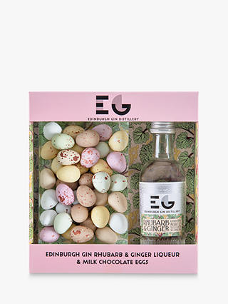 Edinburgh Gin Rhubarb Ginger Liqueur and Mini Chocolate Eggs