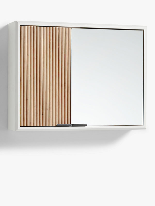 John Lewis ANYDAY Ridge Double Mirrored Bathroom Cabinet, White