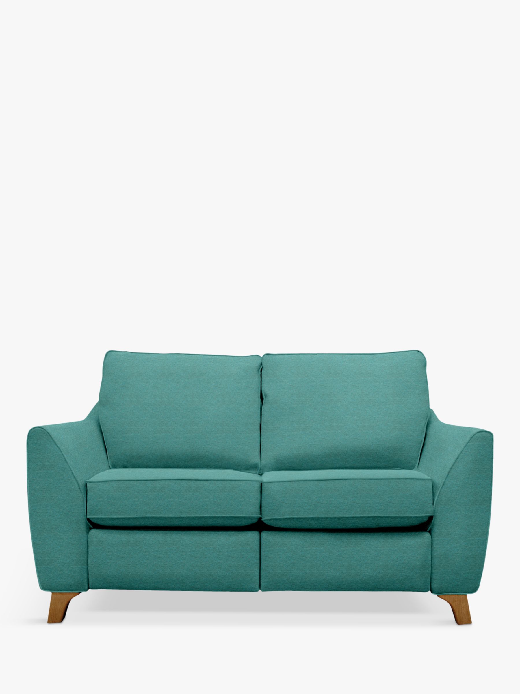 Photo of G plan vintage the sixty eight small 2 seater sofa with single footrest mechanism