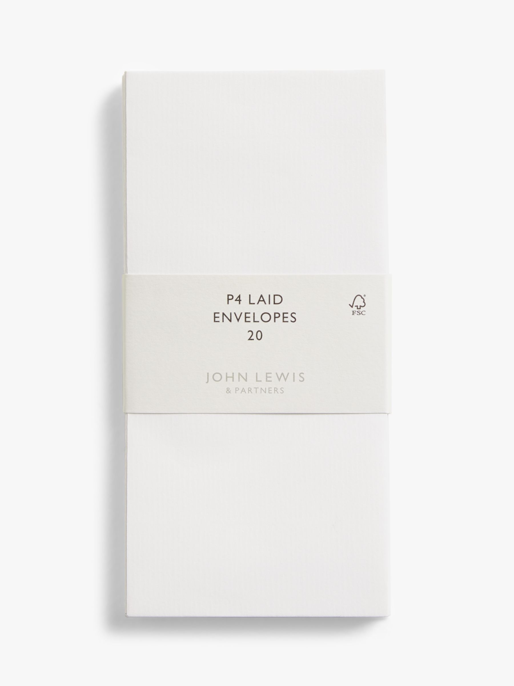 John Lewis P4 Laid Envelopes, Pack of 20