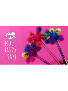 Tinc Wobble Fuzzy Pen, Pink