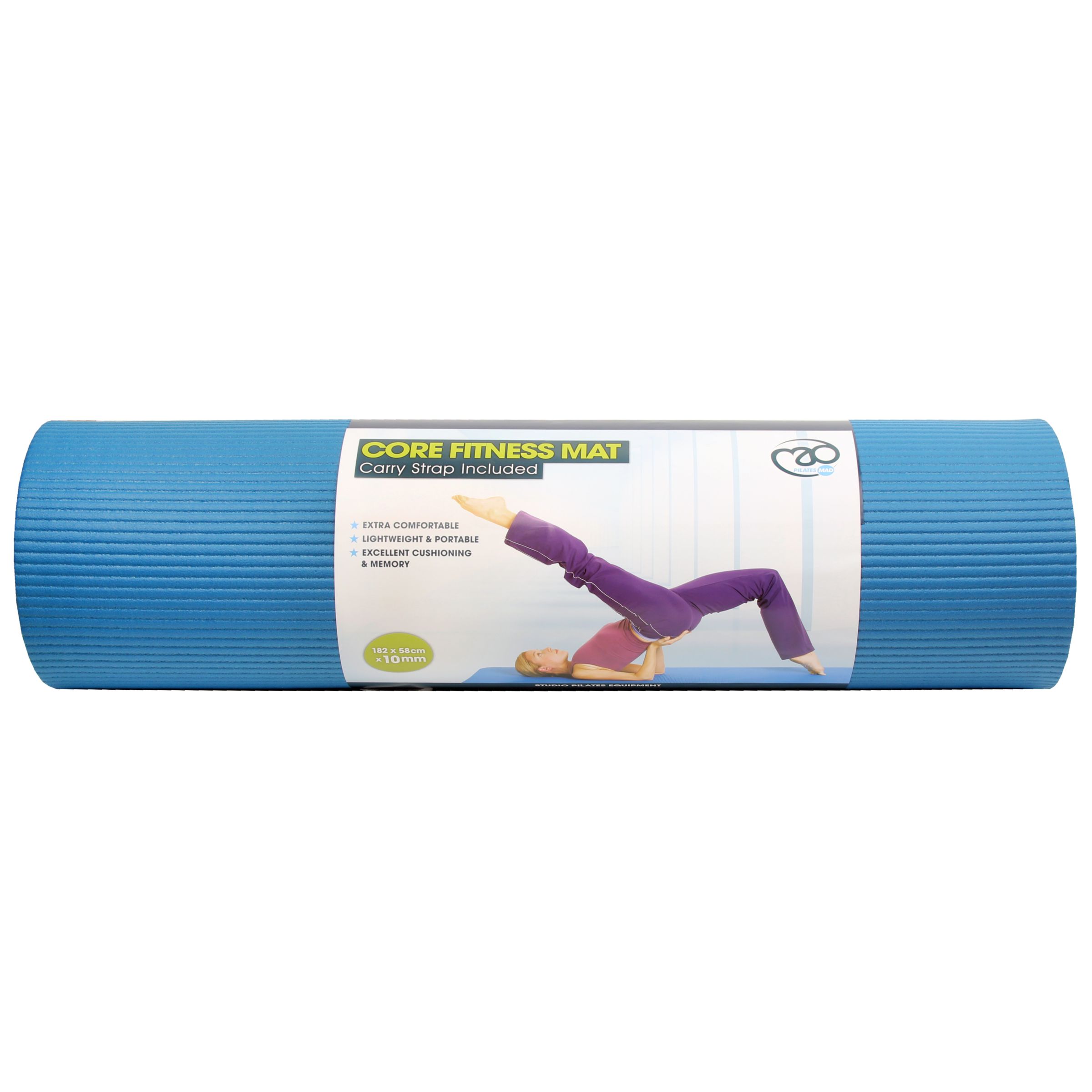 Fitness Mad Stretch 10mm Yoga Mat Light Blue At John Lewis Partners