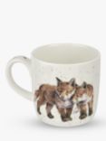 Wrendale Designs Born To Be Wild Foxes Mug, 310ml, White/Multi