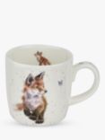 Wrendale Designs Born To Be Wild Foxes Mug, 310ml, White/Multi