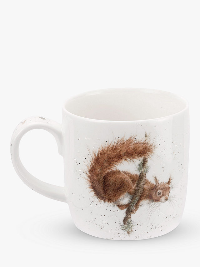 Wrendale Designs Between Friends Squirrel Mug, 310ml, White/Multi