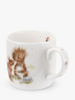 Wrendale Designs Between Friends Squirrel Mug, 310ml, White/Multi