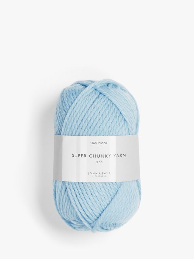 John Lewis & Partners Super Chunky Yarn, 100g, Duck Egg Blue