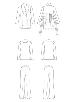 Vogue Women's Jacket, Trousers and Top Sewing Pattern, 1663, Y