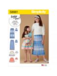 Simplicity Children's and Doll Skirt Sewing Pattern, 8961