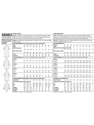 Simplicity Women's Loose Dress Sewing Pattern, 8983, H5