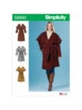 Simplicity Misses' Wrap Coat Sewing Pattern, 8990