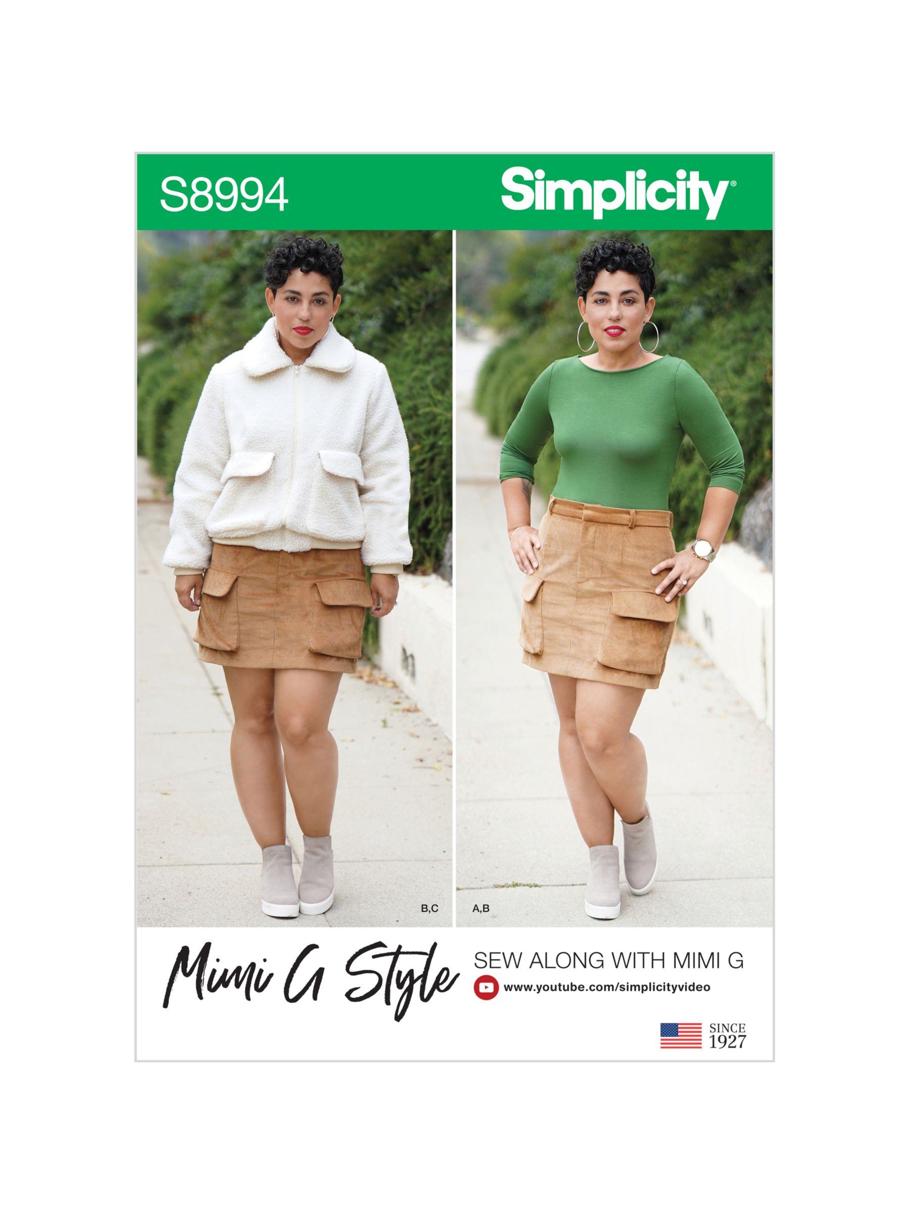 Simplicity Mimi G Style Women S Jacket Skirt And Top Sewing Pattern
