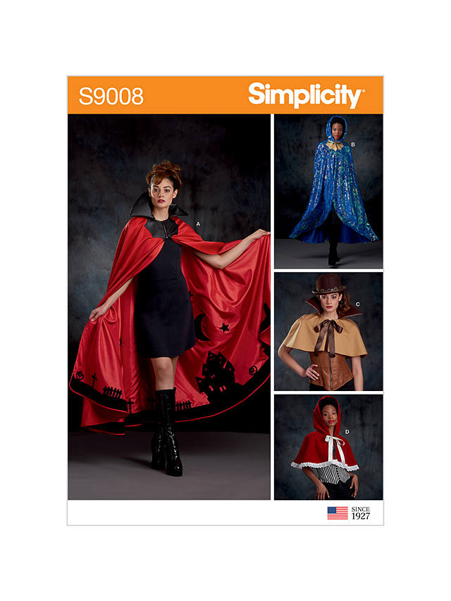 Simplicity Misses' Themed Cape Costumes, 9008