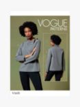 Vogue Women's Stand Collar Top Sewing Pattern, 1635
