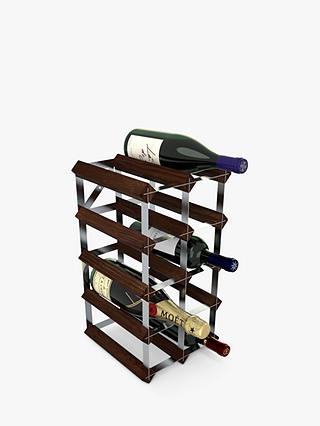 RTA Freestanding Wood Wine Rack, 12 Bottle, Dark Pine