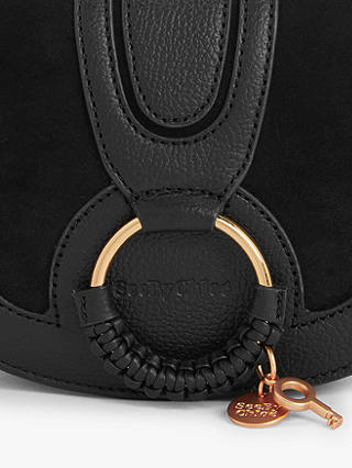 See By Chloé Mini Hana Suede Leather Satchel Bag, Black