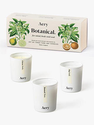 Aery Botanical Scented Candles, Set of 3