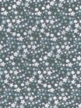 Oddies Textiles Mini Flower Print Fabric, Navy Blue