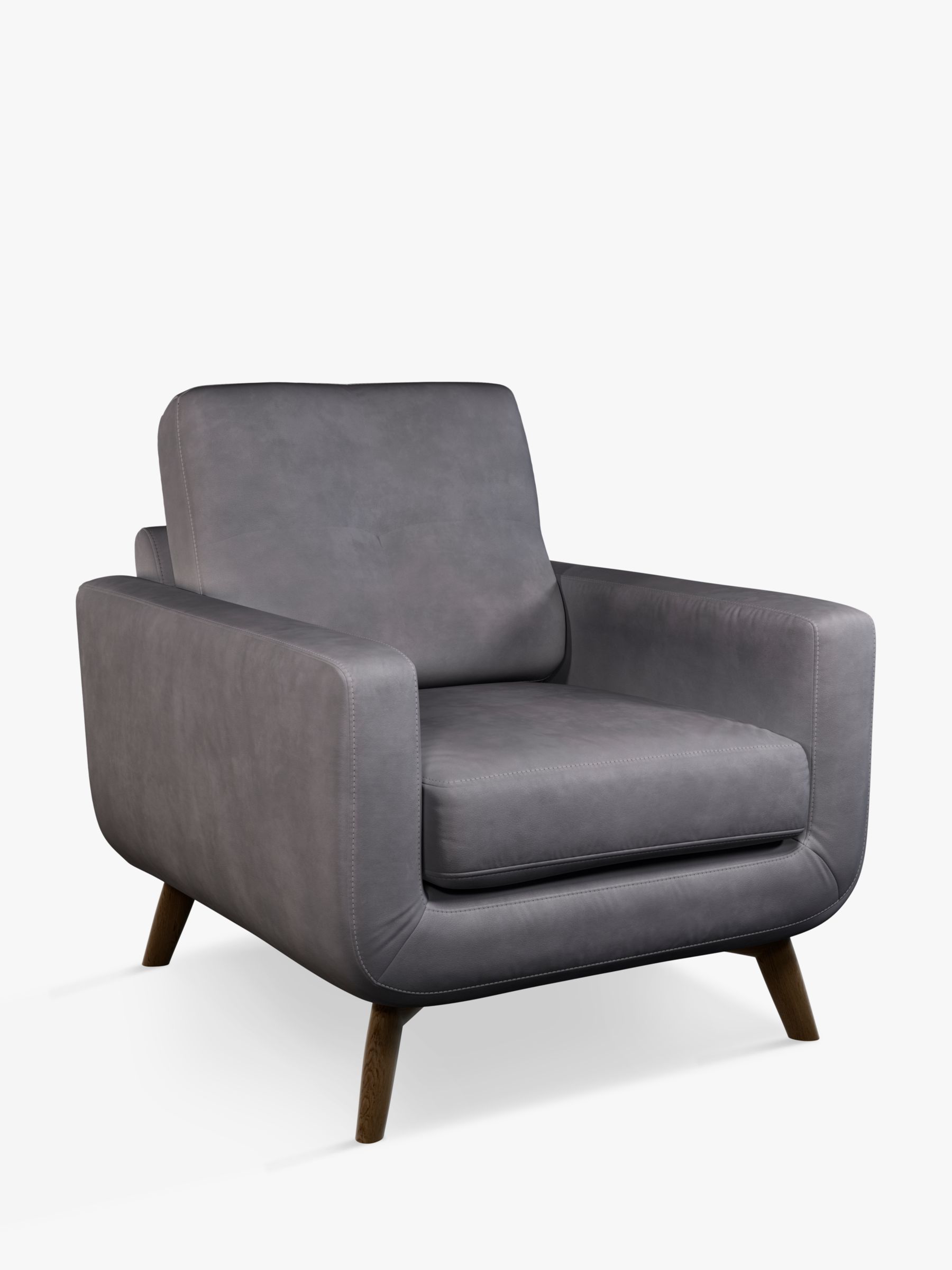 John Lewis Barbican Leather Armchair, Dark Leg