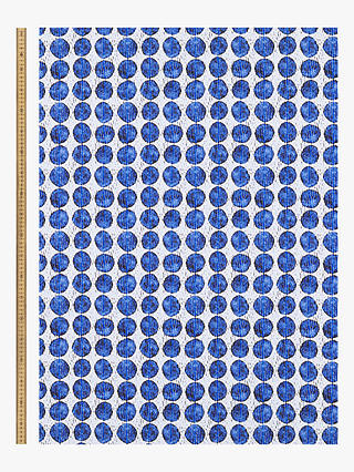 John Lewis & Partners Abstract Spots Print Fabric, Blue