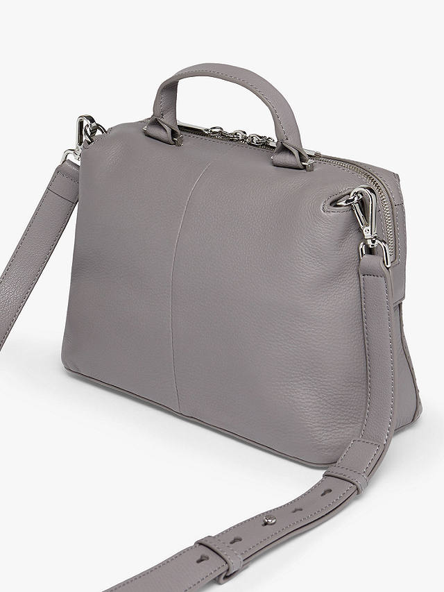Ted Baker Emilyy Leather Tote Bag, Dark Grey at John Lewis & Partners
