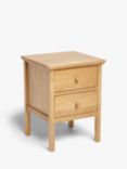 John Lewis ANYDAY Wilton 2 Drawer Bedside Cabinet, Natural