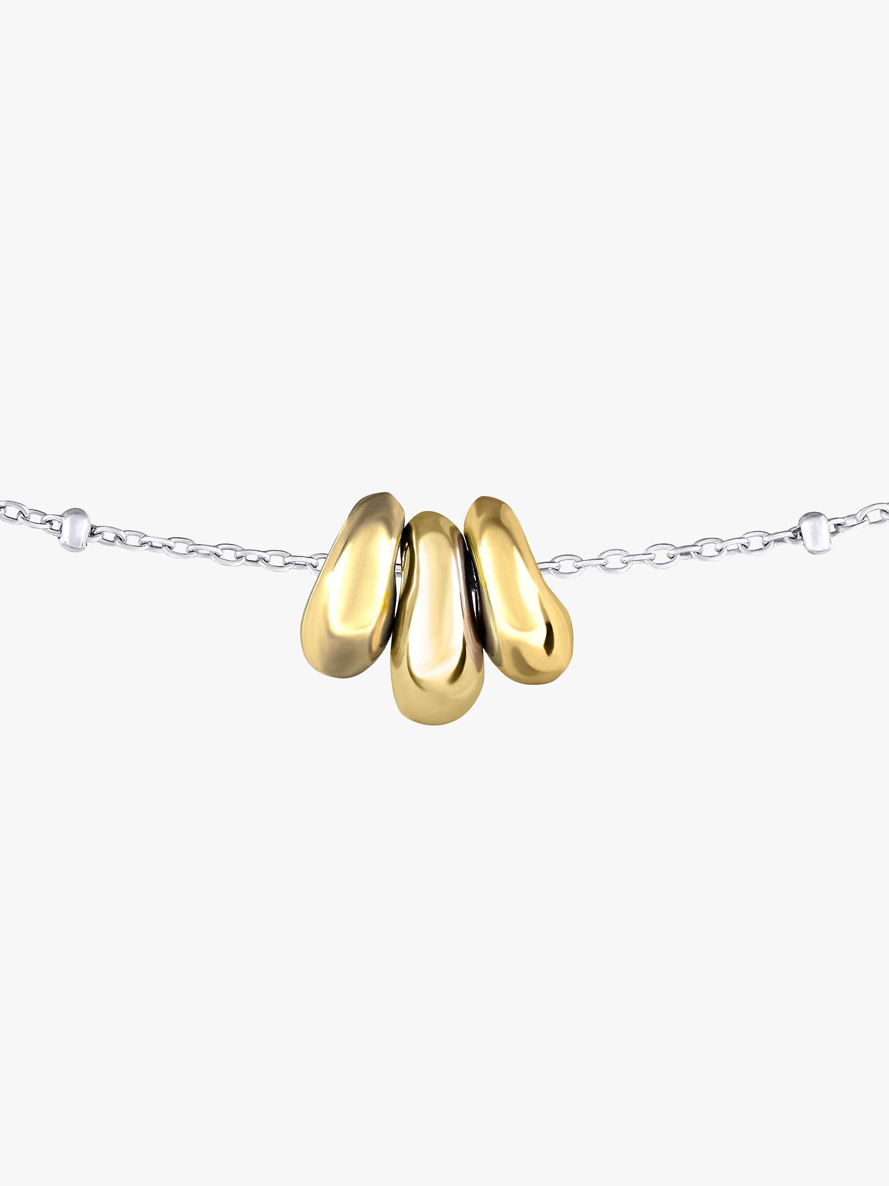 Buy Dower & Hall Triple Nuggets Chain Necklace, Silver/Gold Online at johnlewis.com