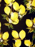 Viscount Textiles Lemon Print Fabric, Black