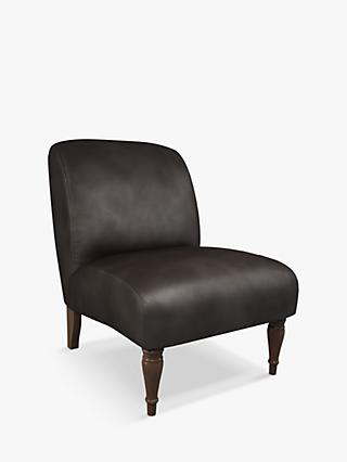 Lounge Range, John Lewis Lounge Leather Chair, Dark Leg, Contempo Dark Chocolate