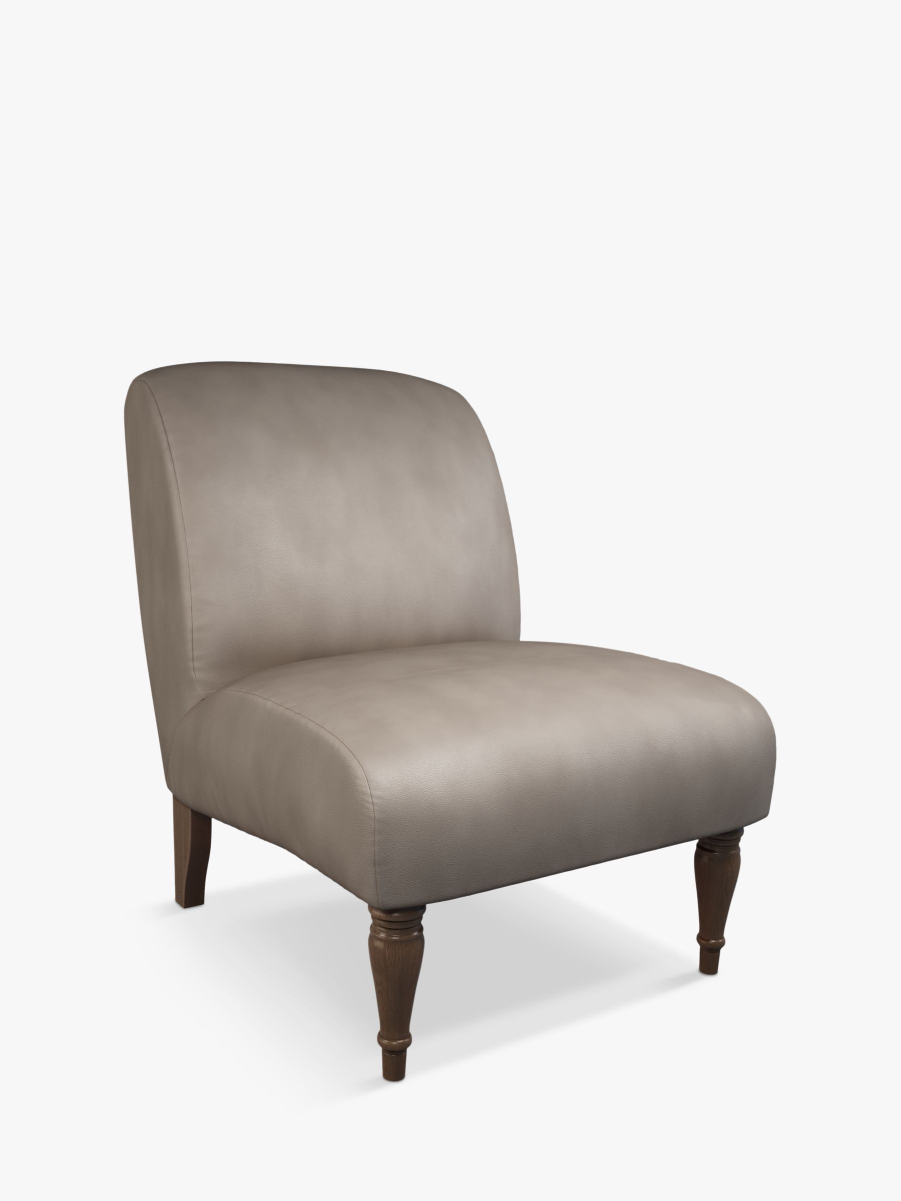 John Lewis Lounge Leather Chair, Dark Leg