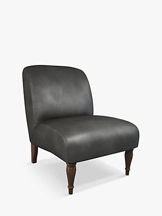 John Lewis Lounge Leather Chair, Dark Leg