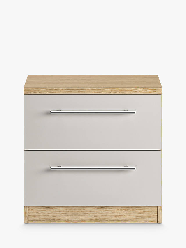 ANYDAY John Lewis & Partners Mix it Bedside Table, Natural/Smoke