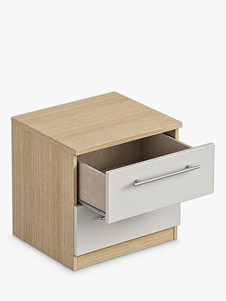 ANYDAY John Lewis & Partners Mix it Bedside Table, Natural/Smoke