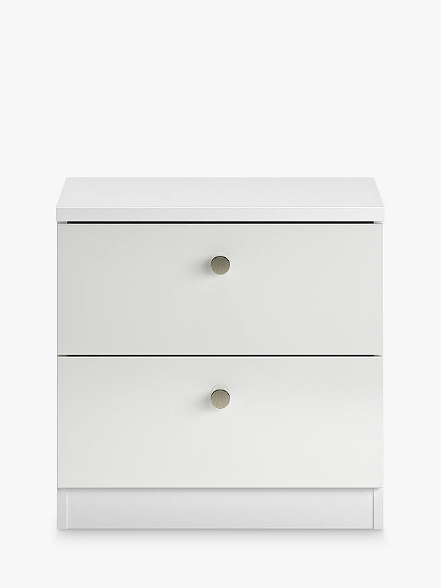 John Lewis ANYDAY Mix it Bedside Table, Gloss White
