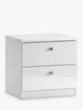 John Lewis ANYDAY Mix it Bedside Table, Gloss White