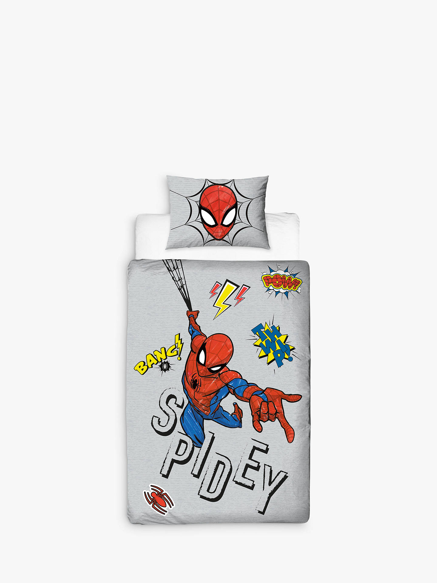 Marvel Spiderman Reversible Duvet Cover And Pillowcase Set Single