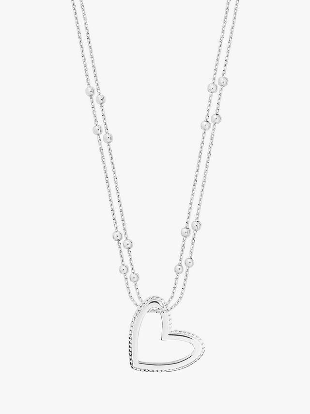 Joma Jewellery Aurora Heart Pendant Necklace, Silver
