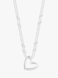 Joma Jewellery Aurora Heart Pendant Necklace, Silver